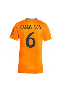 Real Madrid Eduardo Camavinga #6 Voetbaltruitje Uit tenue Dames 2024-25 Korte Mouw